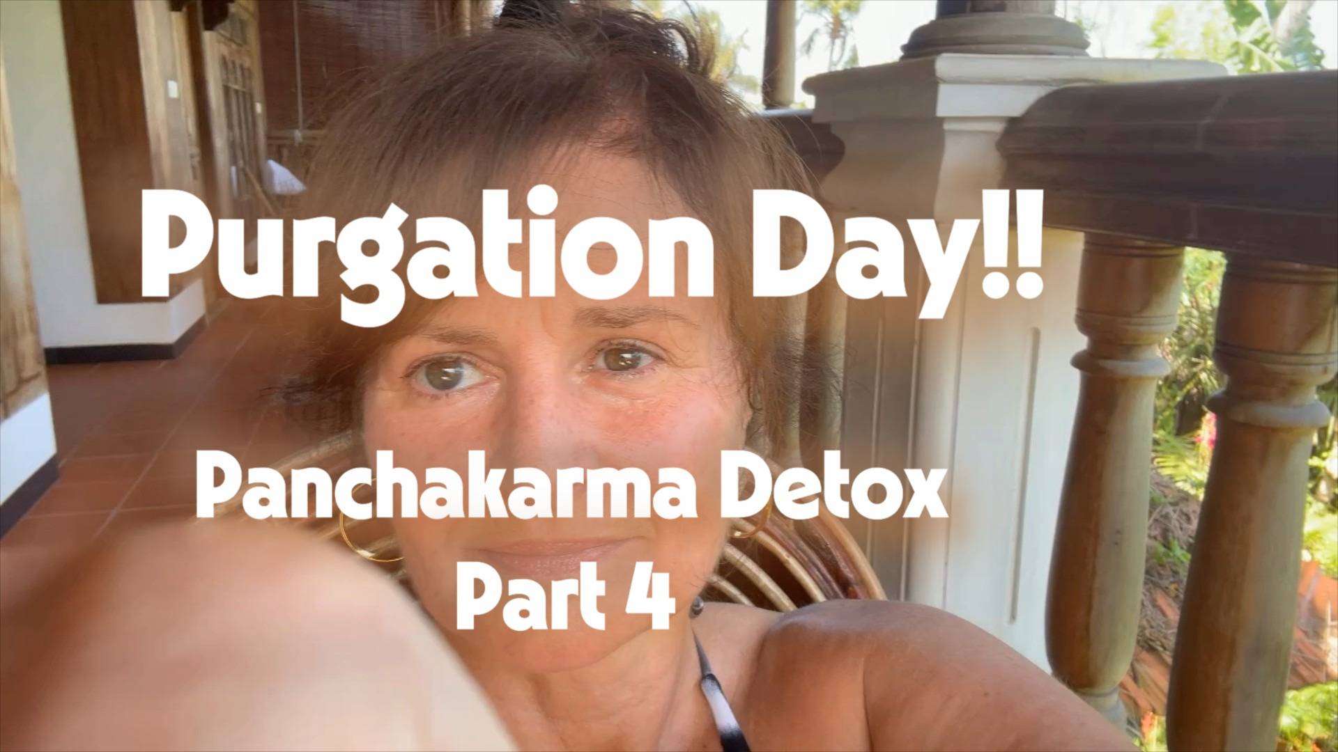 Caroline glowing after Panchakarma purgation and Ayurvedic detox in Kerala