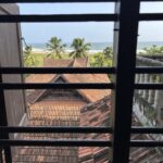 View from Ayurvedic steam box during Panchakarma retreat in Kerala